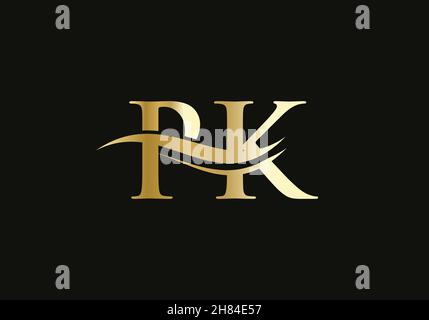 Modern PK Logo Design for business and company identity. Creative PK letter with luxury concept Stock Vector