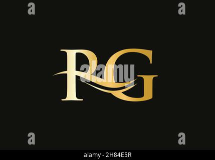 Initial linked letter PG logo design. Modern letter PG logo design vector with modern trendy Stock Vector