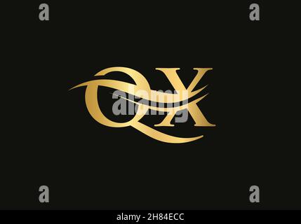 Initial Letter QX Linked Logo for business and company identity. Modern Letter QX Logo Vector Template with modern trendy Stock Vector
