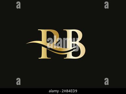 Initial PB letter logo with creative modern business typography vector template. Creative abstract letter PB logo design Stock Vector