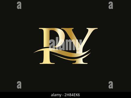 PY Linked Logo for business and company identity. Creative Letter PY logo Vector Stock Vector