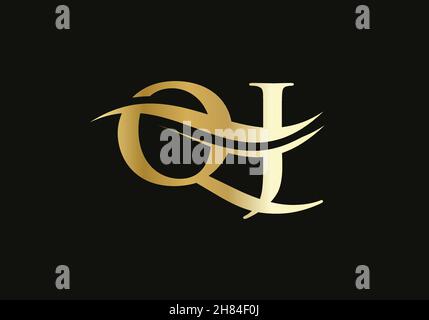 Letter QJ Logo Design for business and company identity. Creative QJ letter with luxury concept Stock Vector