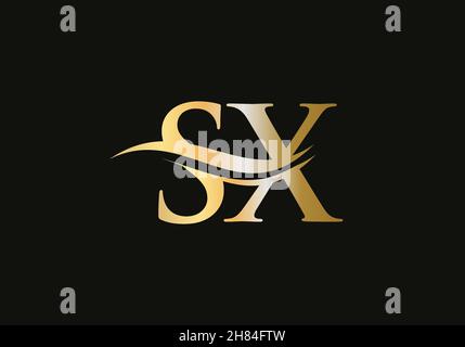 SX Linked Logo for business and company identity. Creative Letter SX Logo Vector Stock Vector