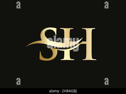 SH Logo. S H Design. White SH Letter. SH/S H Letter Logo Design Stock  Vector - Illustration of line, initial: 197017211