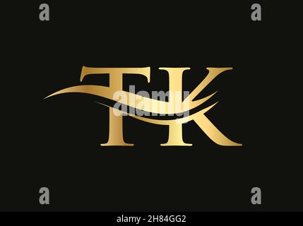 Modern TK Logo Design for business and company identity. Creative TK letter with luxury concept Stock Vector