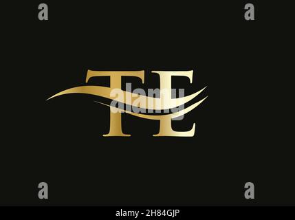 Initial TE letter business logo design vector template with minimal and modern trendy. TE logo design Stock Vector