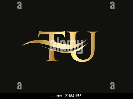 Modern TU logotype for luxury branding. Initial TU letter business logo design vector Stock Vector