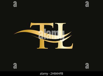 Creative TL letter with luxury concept. Modern TL Logo Design for business and company identity Stock Vector