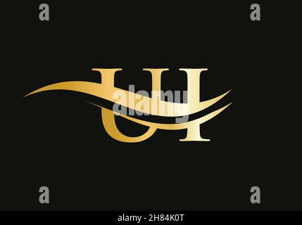 UI Logo Design for business and company identity. Creative UI letter with luxury concept Stock Vector