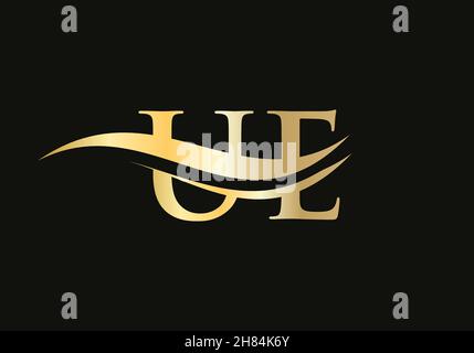 Initial UE letter business logo design vector template with minimal and modern trendy. UE logo design Stock Vector