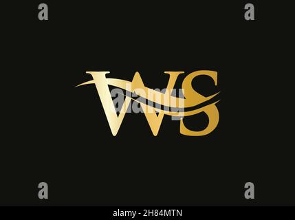 WS Linked Logo for business and company identity. Creative Letter WS Logo Vector Stock Vector