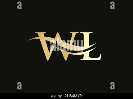 Creative WL letter with luxury concept. Modern WL Logo Design for business and company identity Stock Vector