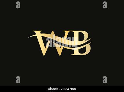 Initial WB letter logo with creative modern business typography vector template. Creative abstract letter WB logo design Stock Vector
