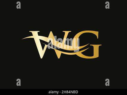 Initial linked letter WG logo design. Modern letter WG logo design vector with modern trendy Stock Vector