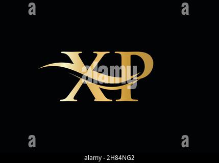 Elegant and stylish XP logo design for your company. XP letter logo. XP Logo for luxury branding. Stock Vector