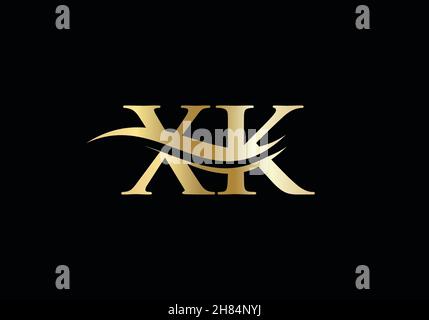 Modern XK Logo Design for business and company identity. Creative XK letter with luxury concept Stock Vector