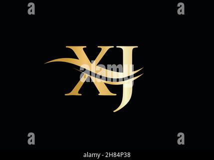 Letter XJ Logo Design for business and company identity. Creative XJ letter with luxury concept Stock Vector