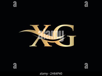 Initial linked letter XG logo design. Modern letter XG logo design vector with modern trendy Stock Vector