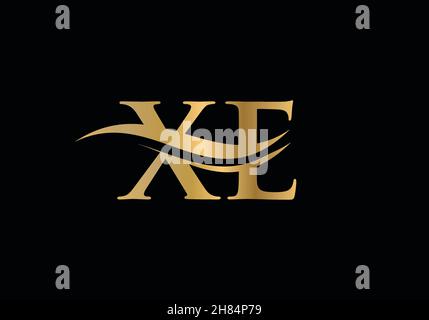 Initial XE letter business logo design vector template with minimal and modern trendy. XE logo design Stock Vector