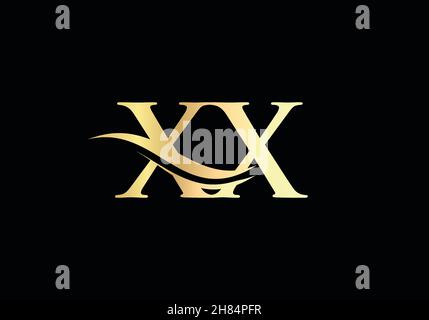 XX Linked Logo for business and company identity. Creative Letter XX Logo Vector Stock Vector