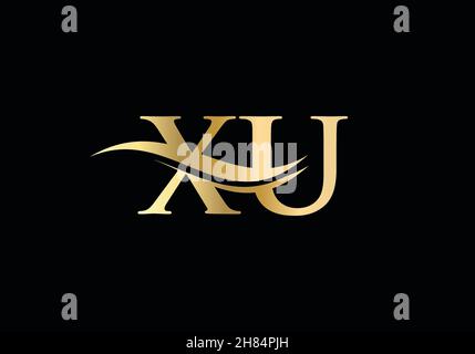 Modern XU logotype for luxury branding. Initial XU letter business logo design vector Stock Vector