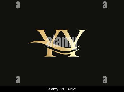 Initial Letter YY Linked Logo for business and company identity. Modern Letter YY Logo Vector Template with modern trendy Stock Vector