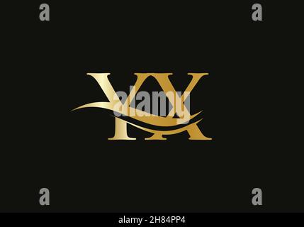 YX Linked Logo for business and company identity. Creative Letter YX Logo Vector Stock Vector