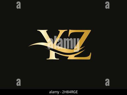 Modern YZ logotype for luxury branding. Initial YZ letter business logo design vector Stock Vector
