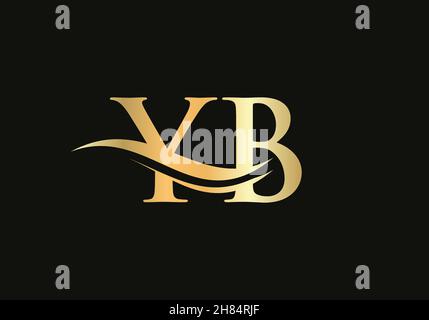 Initial YB letter logo with creative modern business typography vector template. Creative abstract letter YB logo design Stock Vector