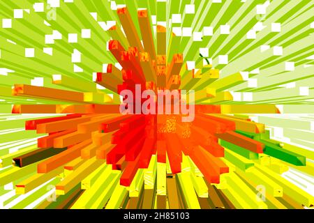 Beautiful Yellow And Red Color Extrude Effect Backdrop Design Stock Photo