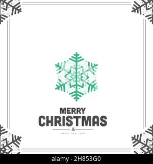Merry Christmas and Happy New Year Greeting card invitation. Winter holidays related typographic quote. Stock Vector