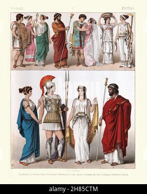 Costumes of fashion of Ancient Greece, Greek, Philosopher, burger ...