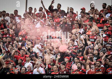 Montevideu, Uruguai. 27th Nov, 2021. During a match between Palmeiras (BRA) and Flamengo (BRA), valid for the Final of the Copa Libertadores 2021, held at the Estádio Centenário, located in the city of Montevideo, Uruguay, this Saturday afternoon (27). Credit: Nayra Halm/FotoArena/Alamy Live News Stock Photo