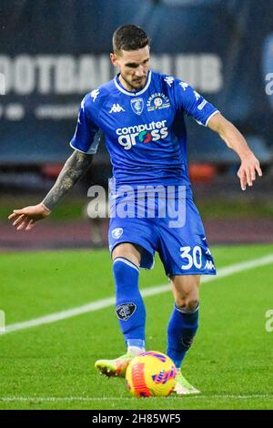 Empoli, Italy. 27th Nov, 2021. Szymon Zurkowski (Empoli) during Empoli FC  vs ACF Fiorentina, italian soccer