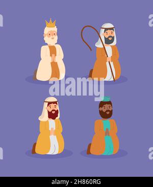 manger male characters Stock Vector