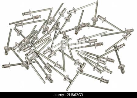 Aluminum rivets for mounting and fastening structural parts isolated on ...