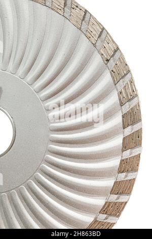 Cutting disk with diamonds, diamond disc for concrete, isolated on white background Stock Photo