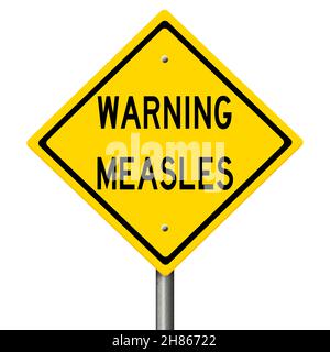 Rendered highway sign warning about disease Stock Photo