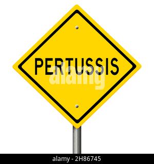 Rendered highway sign warning about disease Stock Photo