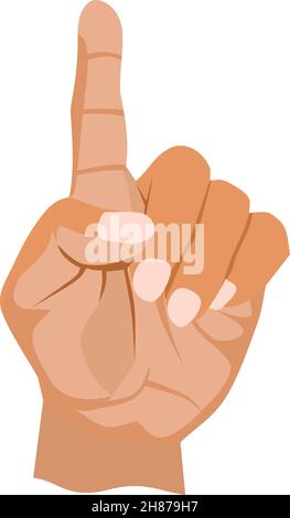 Finger Number One Vector Stock Vector
