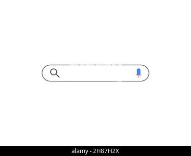 Search bar icon. Vector illustration. Flat design. Stock Vector