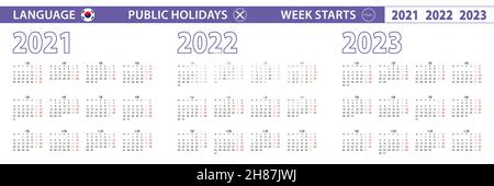 Calendar 2022 In Korean Language With Public Holidays The Country Of South Korea In Year 2022. Week Starts From Monday. Vector Illustration Stock Vector Image & Art - Alamy