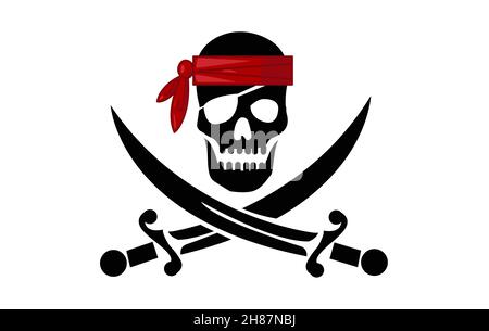 vector skull with crossed bones Stock Vector