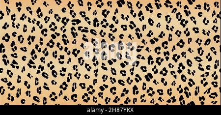 Leopard seamless yellow pattern. Leopard pattern design. Seamless ocelot pattern for wallpaper, wrapping pape, textile. Stock Vector