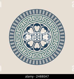 Vector korean ornament. Asain pattern, pattern fills Stock Vector