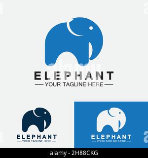 Elephant Logo Vector Illustrator Design Template Stock Vector Image ...