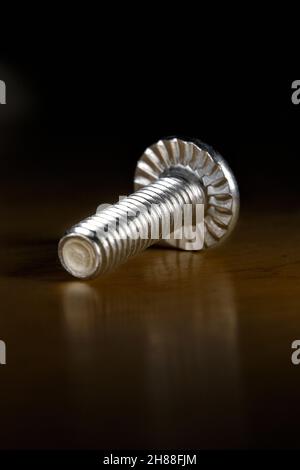 Flanged button head machine screw with hex drive for allen (alum) key ...