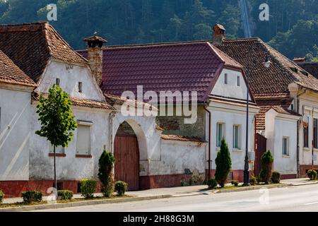 The city of Rasnov or Rosenau in Romania Stock Photo