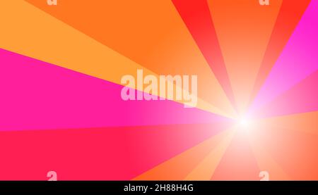 Summer sunny banner with flash of sun and rays. Frame for advertising sale. Spring banner. Vector illustration Stock Vector
