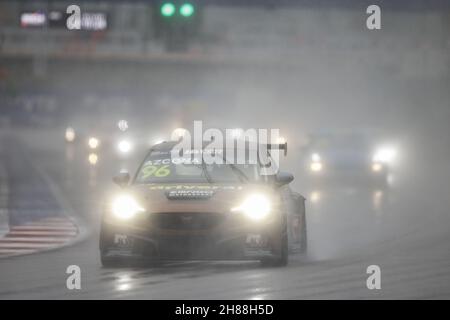 96 Azcona Mikel (spa), Zengo Motorsport, Cupra Leon Competicion TCR, action during the 2021 FIA WTCR Race of Russia, 8th round of the 2021 FIA World Touring Car Cup, on the Sochi Autodrom, from November 27 to 28, 2021 in Sochi, Russia- Photo Xavi Bonilla / DPPI - Photo: Xavi Bonilla/DPPI/LiveMedia Stock Photo
